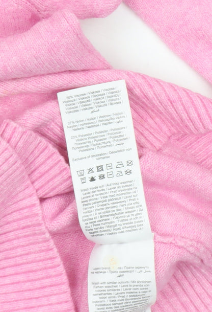 Womens UK Size 12 VILA Pink Pullover Jumper