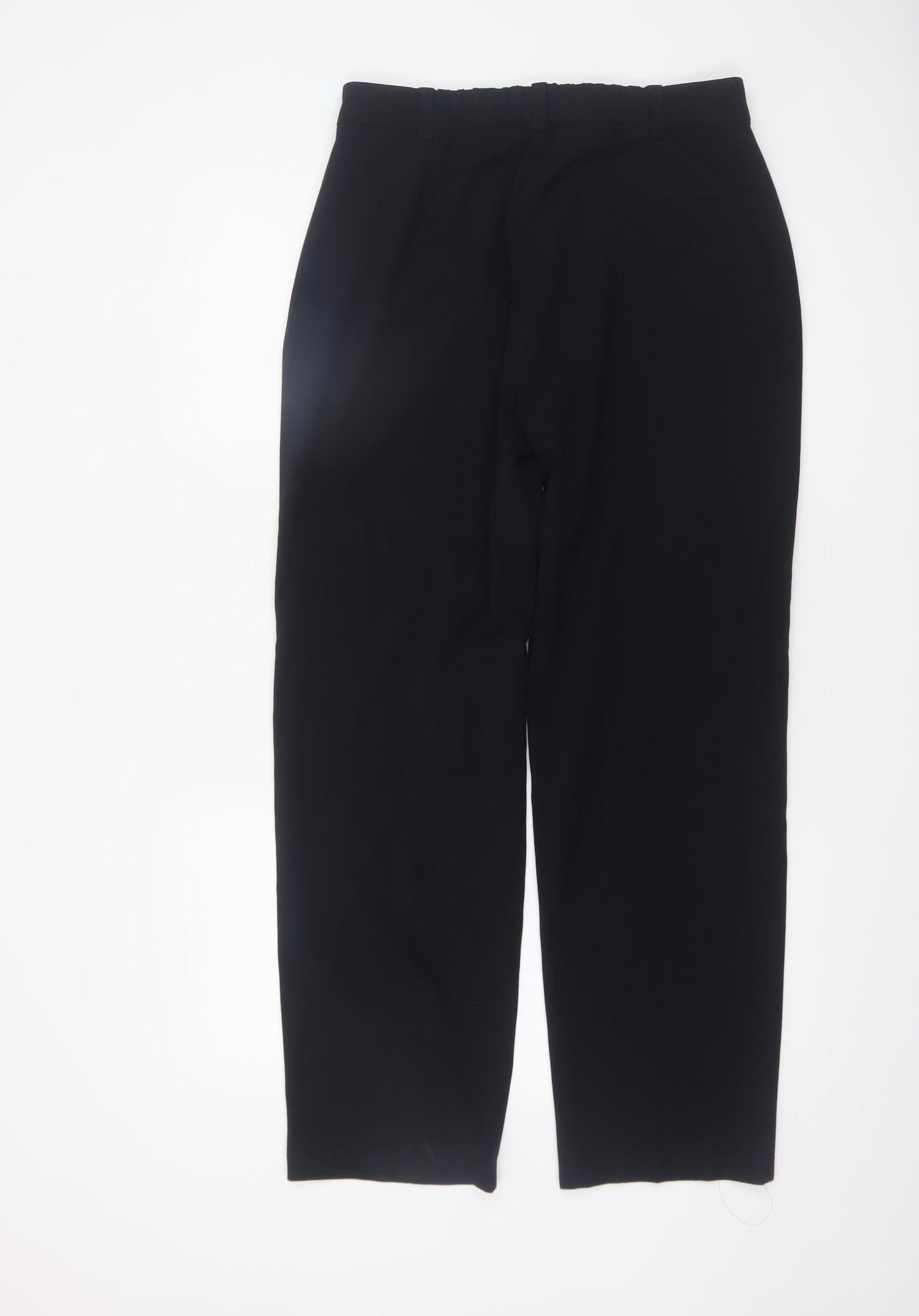 Marks and Spencer Women’s Black Size 12 Regular Straight Leg Stretch Trousers