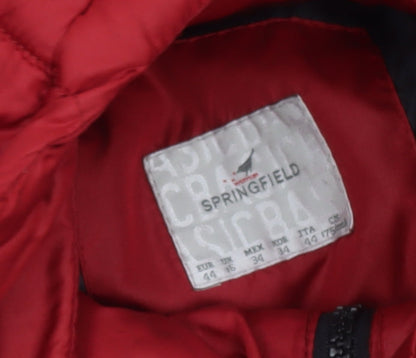 Springfield Women Red Hooded Puffer Jacket Size 16 Quilted Winter Coat