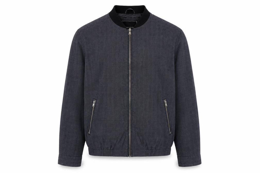 Mens UK Size L Red Herring Grey Bomber Jacket
