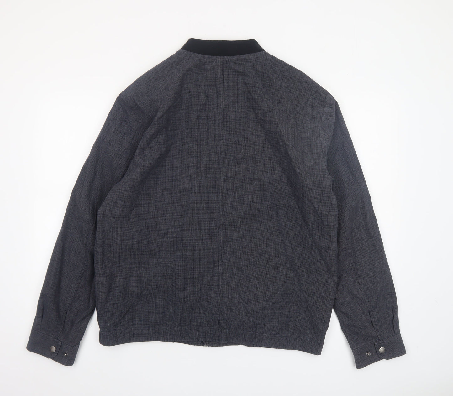 Red Herring Men's Grey Cotton Bomber Jacket Size L Casual Zip Twill