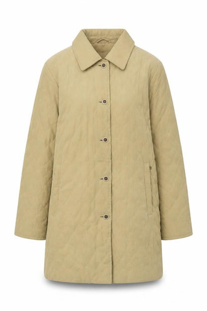 Womens UK Size 12 Eastex Beige Quilted Coat