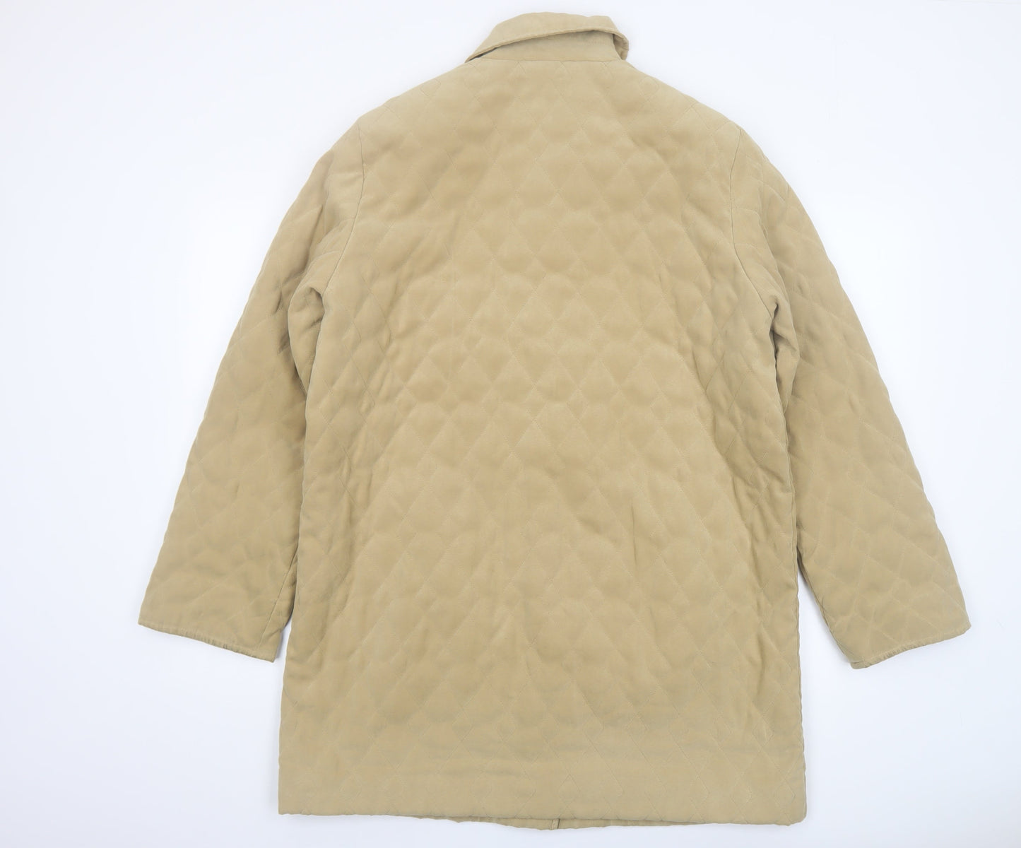 Eastex Women’s Beige Quilted Mid-Length Coat Size 12