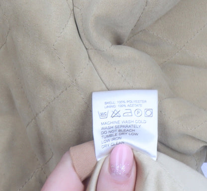 Eastex Women’s Beige Quilted Mid-Length Coat Size 12