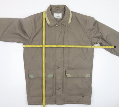 Aldon Men's Brown Quilted Mid-Length Jacket Size M Outdoor Style