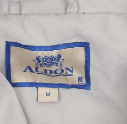 Aldon Men's Beige Classic Bomber Jacket Size M Polyester