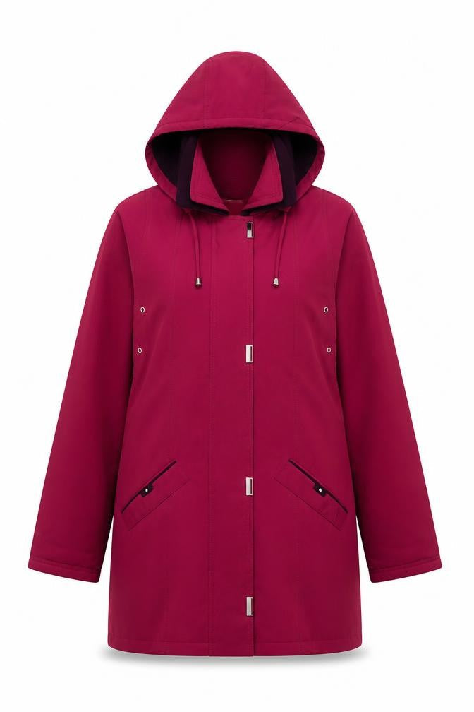 Womens UK Size 10 EWM Pure Classics Pink Parka Coat