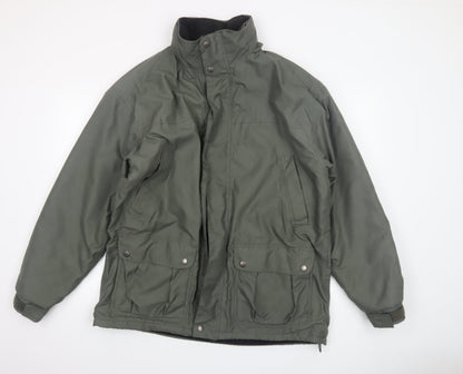 Mens UK Size M Champion Green Parka Coat