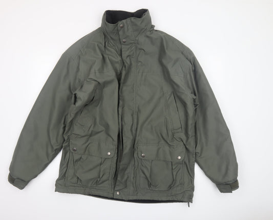 Mens UK Size M Champion Green Parka Coat