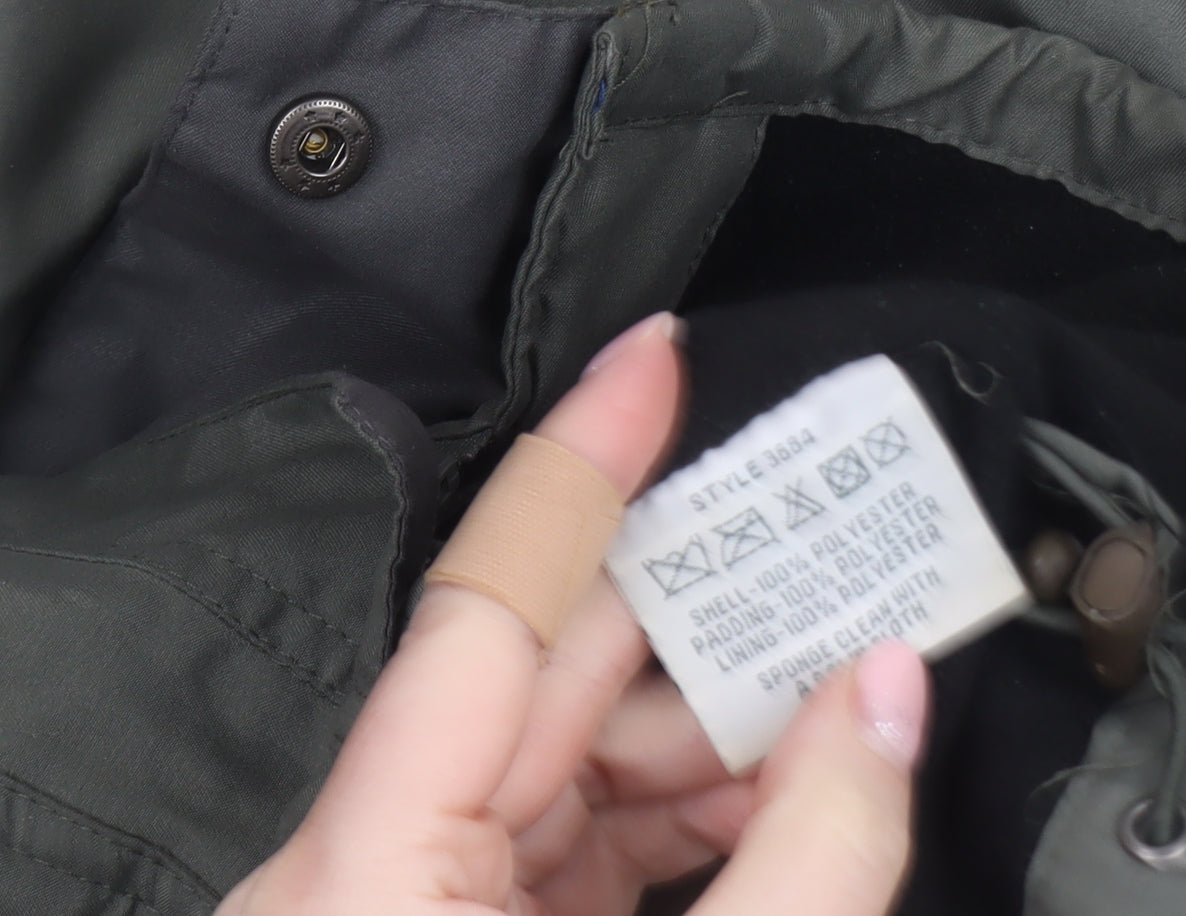 Mens UK Size M Champion Green Parka Coat