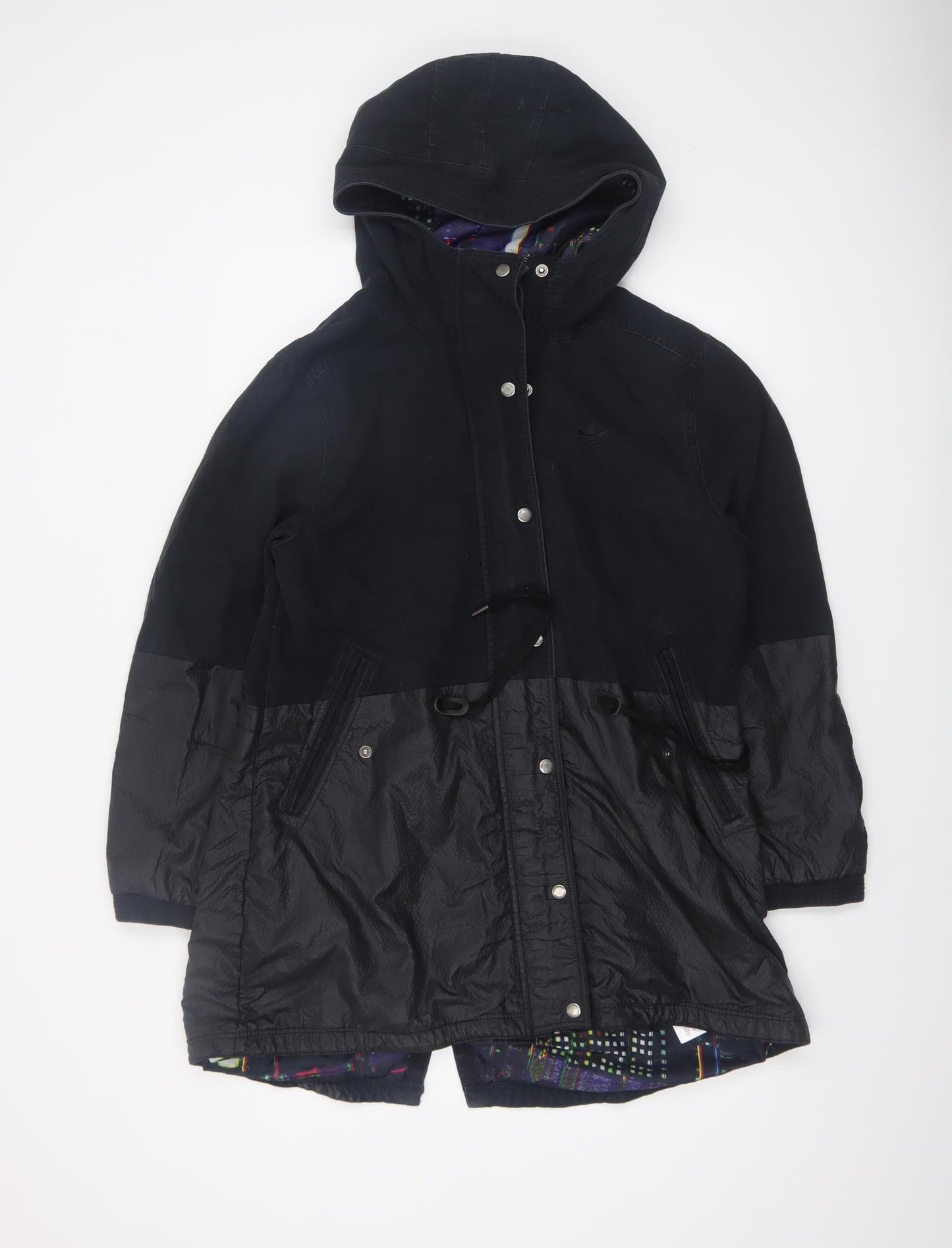 Womens UK Size 14 adidas Black Parka Coat