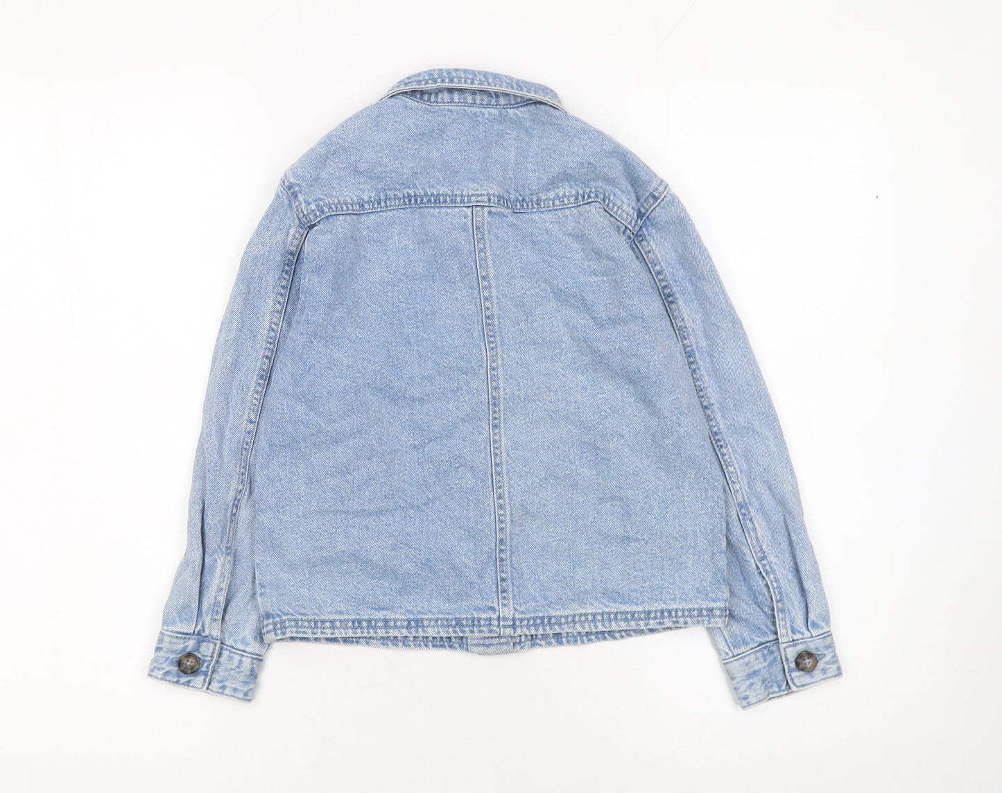 Girls UK Size 8-9 Years Leigh Tucker Willow Blue Shirt Jacket