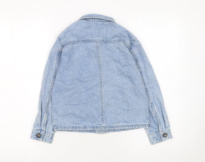 Girls UK Size 8-9 Years Leigh Tucker Willow Blue Shirt Jacket
