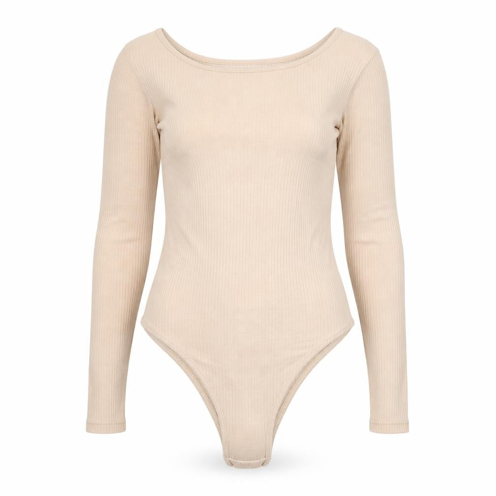 Womens UK Size 6 Miss Selfridge One-Piece Beige Bodysuit