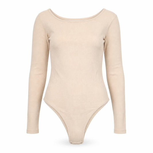 Womens UK Size 6 Miss Selfridge One-Piece Beige Bodysuit