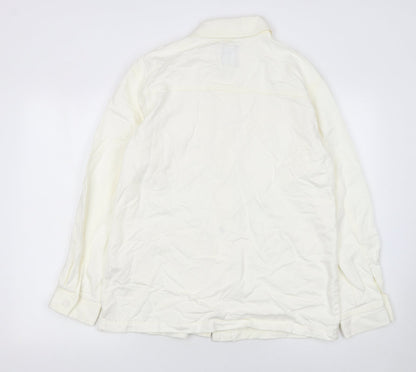 Womens UK Size S Primark Ivory Basic Button-Up