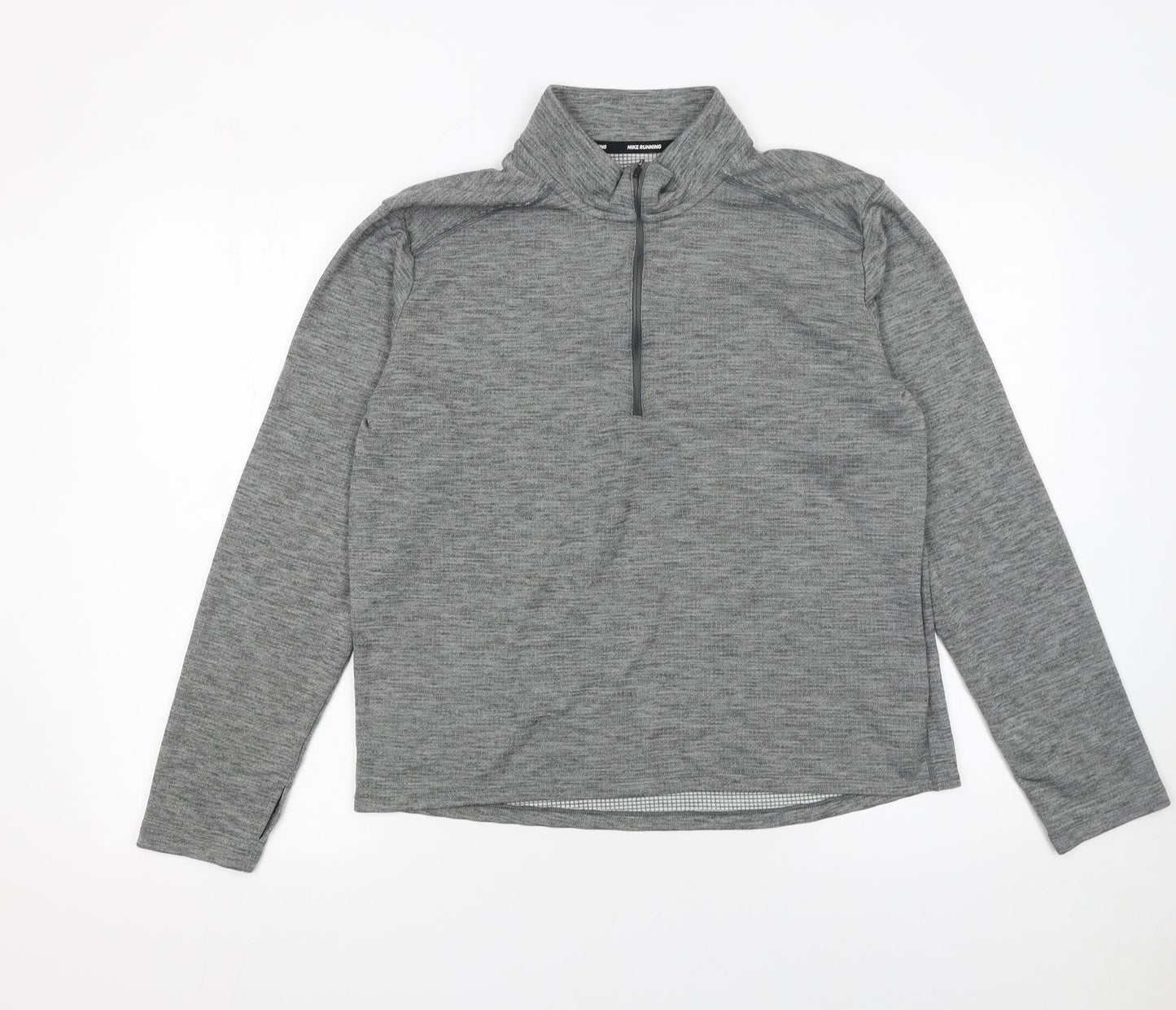 Mens UK Size M Nike Grey Henley Sweatshirt
