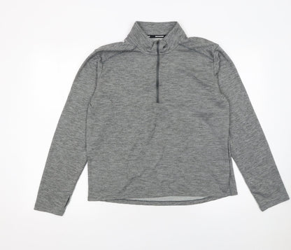 Mens UK Size M Nike Grey Henley Sweatshirt