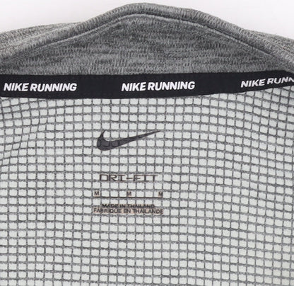Mens UK Size M Nike Grey Henley Sweatshirt