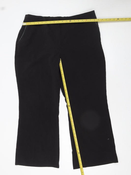 Womens UK Size 18 Savoir Regular Fit Business Casual Workwear Black Trousers