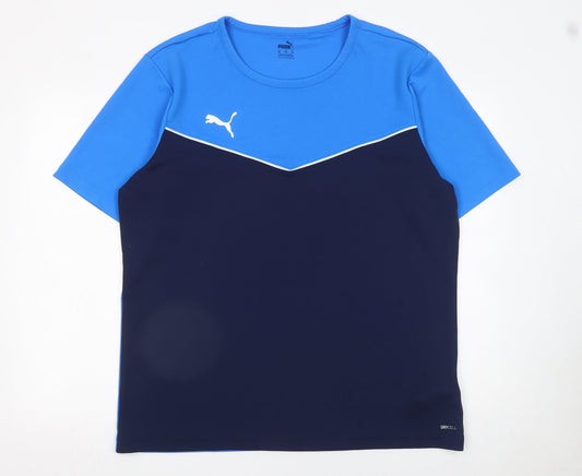 Mens UK Size 2XL PUMA Blue Gym & TrainingRunning & JoggingFootball T-Shirt