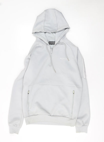 Mens UK Size M McKenzie Grey 1/2 Zip Hoodie