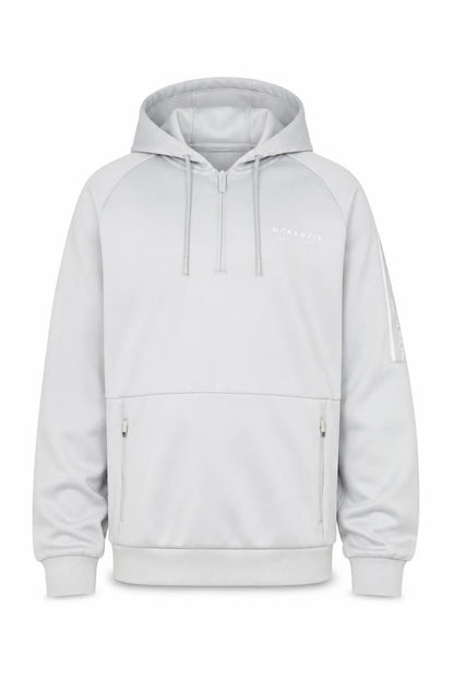 Mens UK Size M McKenzie Grey 1/2 Zip Hoodie