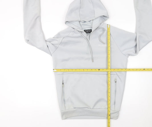Mens UK Size M McKenzie Grey 1/2 Zip Hoodie