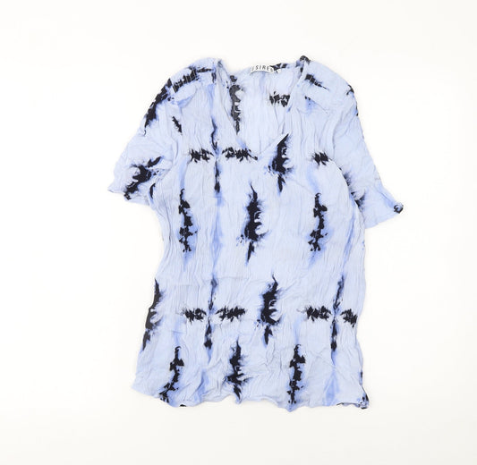 Womens UK Size L Desires Blue Tunic Blouse