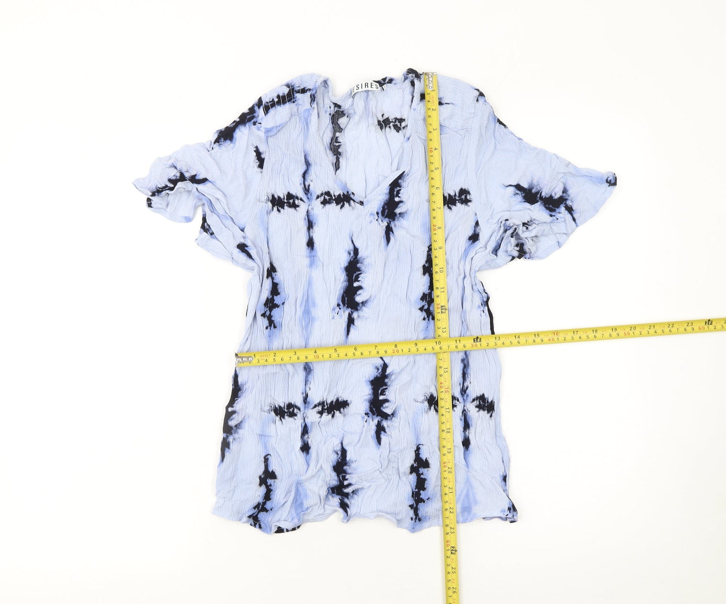Womens UK Size L Desires Blue Tunic Blouse