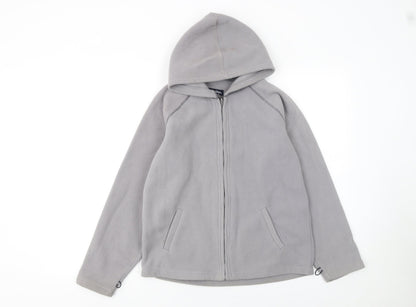 Peter Storm Boys Grey Hooded Fleece Zip Jacket 11-12 Years Outdoor Wear