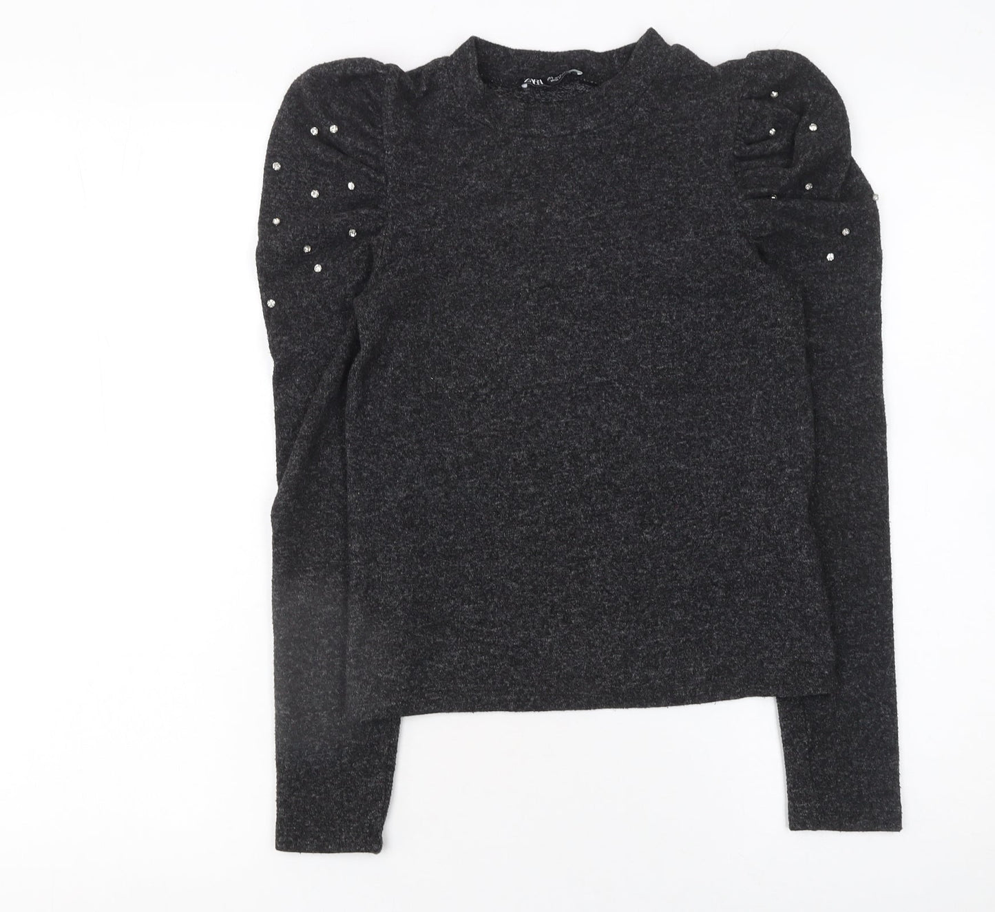 Womens UK Size S Zara Grey Pullover Jumper