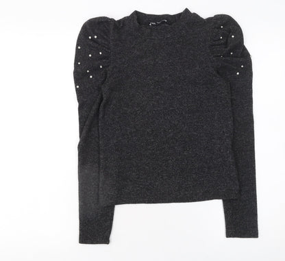 Womens UK Size S Zara Grey Pullover Jumper