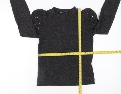 Womens UK Size S Zara Grey Pullover Jumper