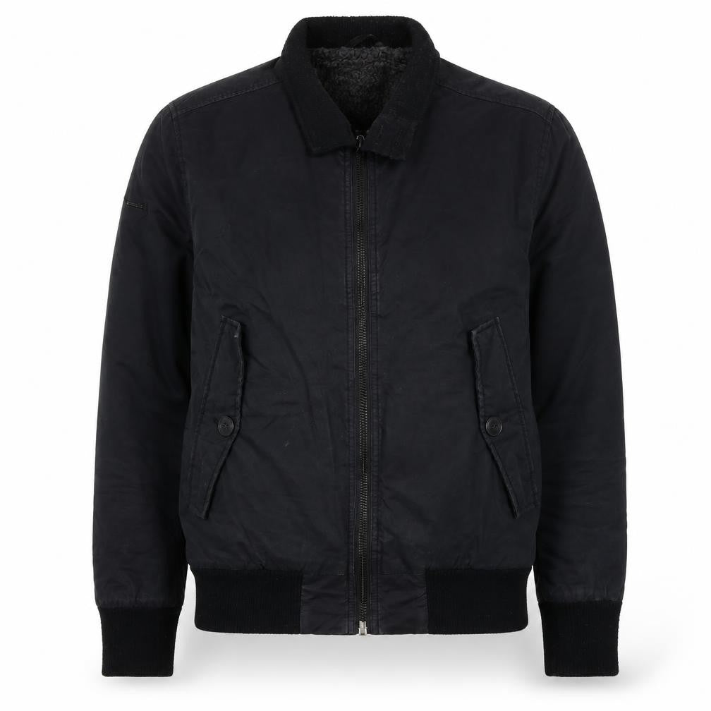 Mens UK Size L Superdry Black Bomber Jacket