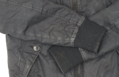 Mens UK Size L Superdry Black Bomber Jacket