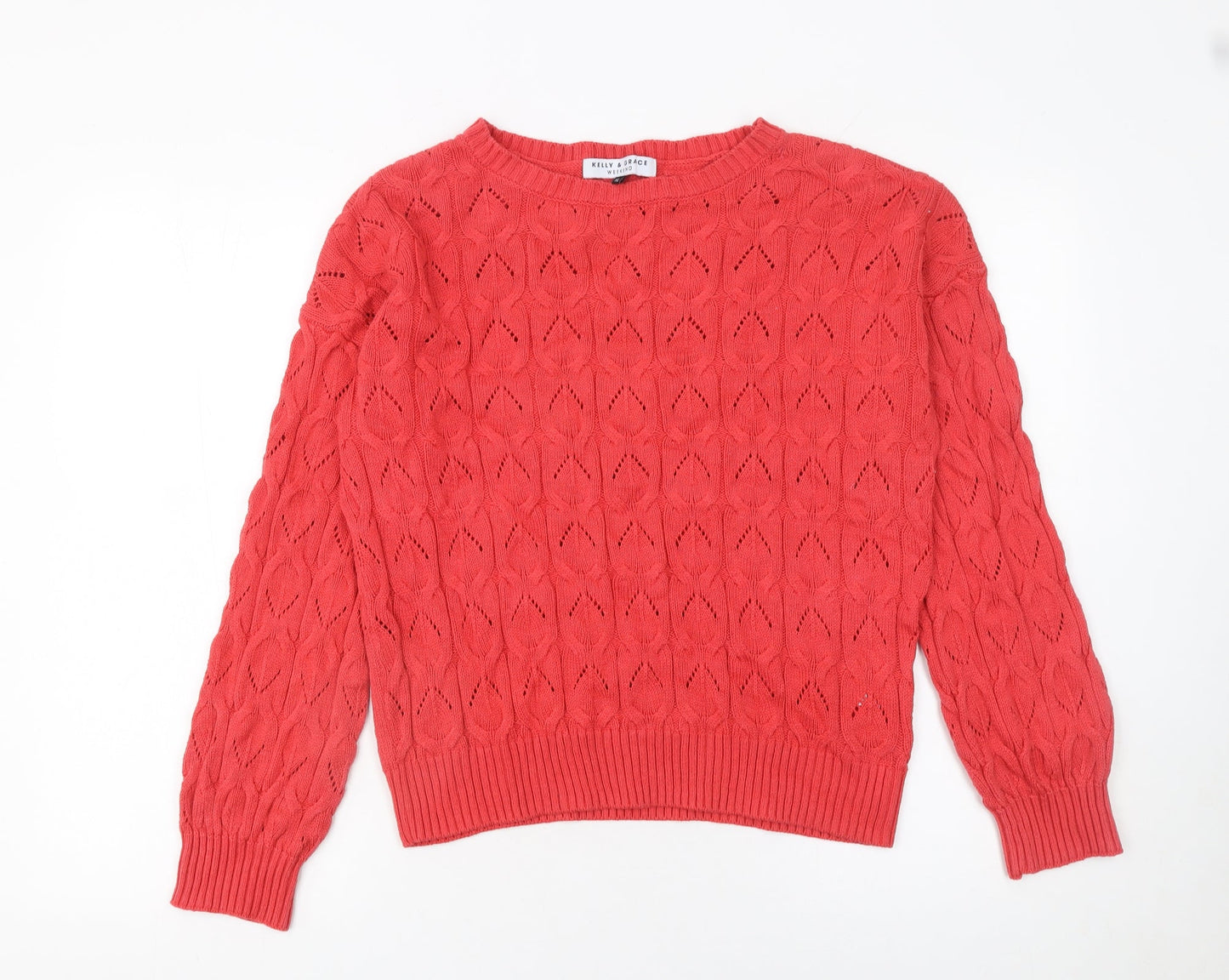Womens UK Size XL Kelly & Grace Red Pullover Jumper