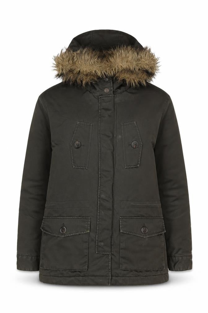 Womens UK Size M Springfield Green Parka Coat