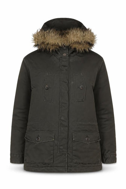 Womens UK Size M Springfield Green Parka Coat