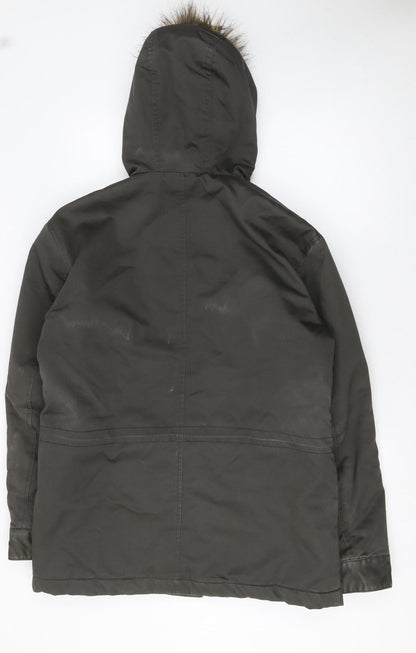 Womens UK Size M Springfield Green Parka Coat