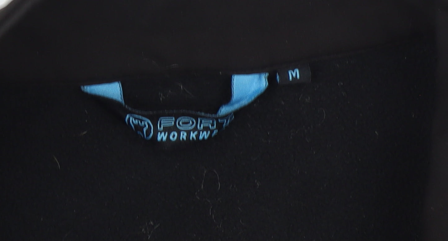 Mens UK Size M Fort Workwear Black Soft Shell