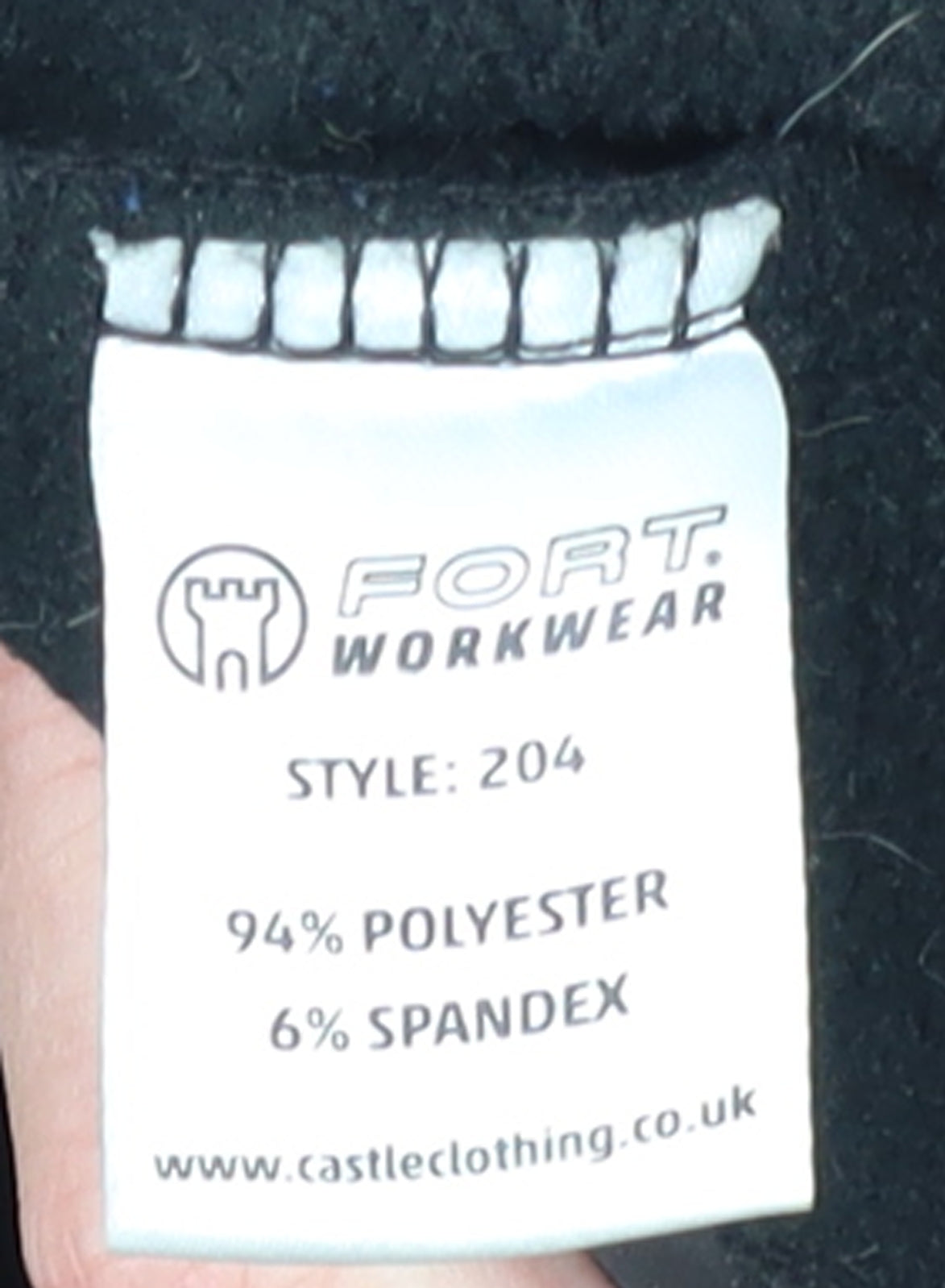 Mens UK Size M Fort Workwear Black Soft Shell