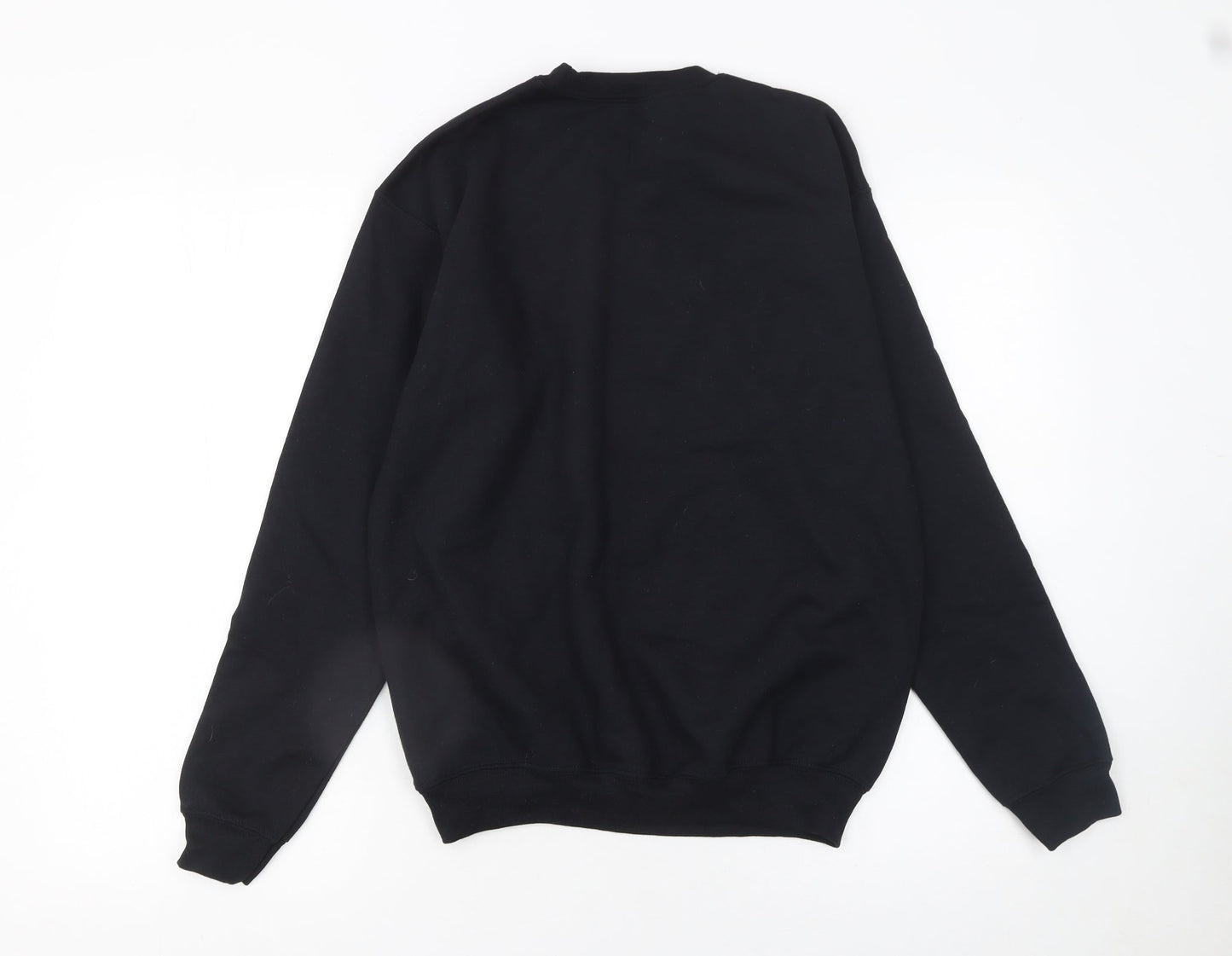Womens UK Size L Gildan Black Pullover Sweatshirt
