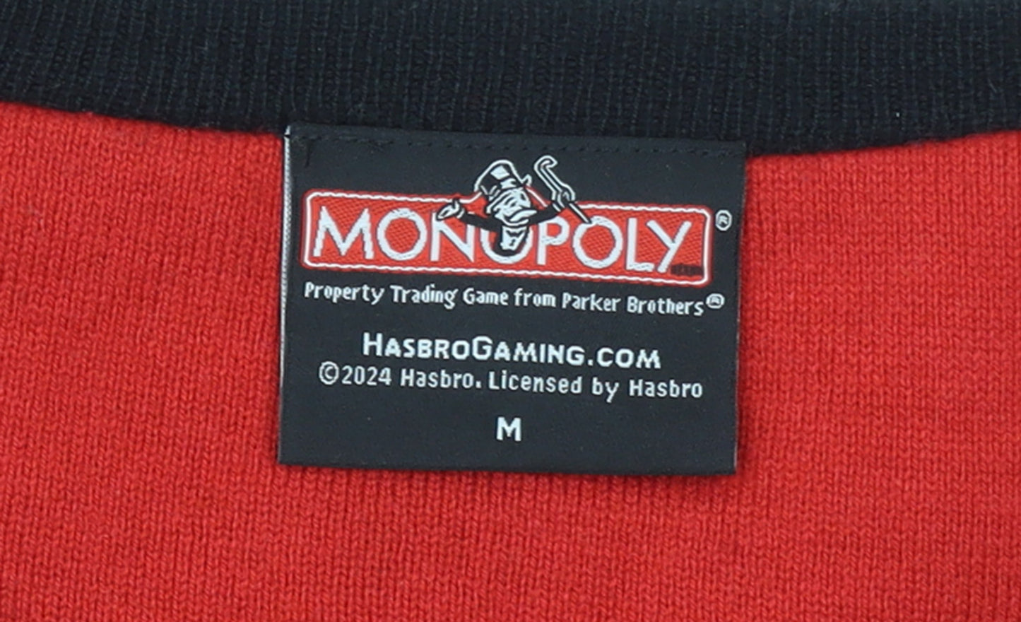 Mens UK Size M MONOPOLY Red Pullover Jumper