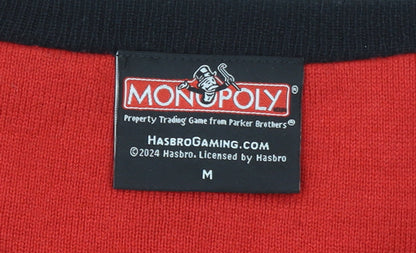 Mens UK Size M MONOPOLY Red Pullover Jumper