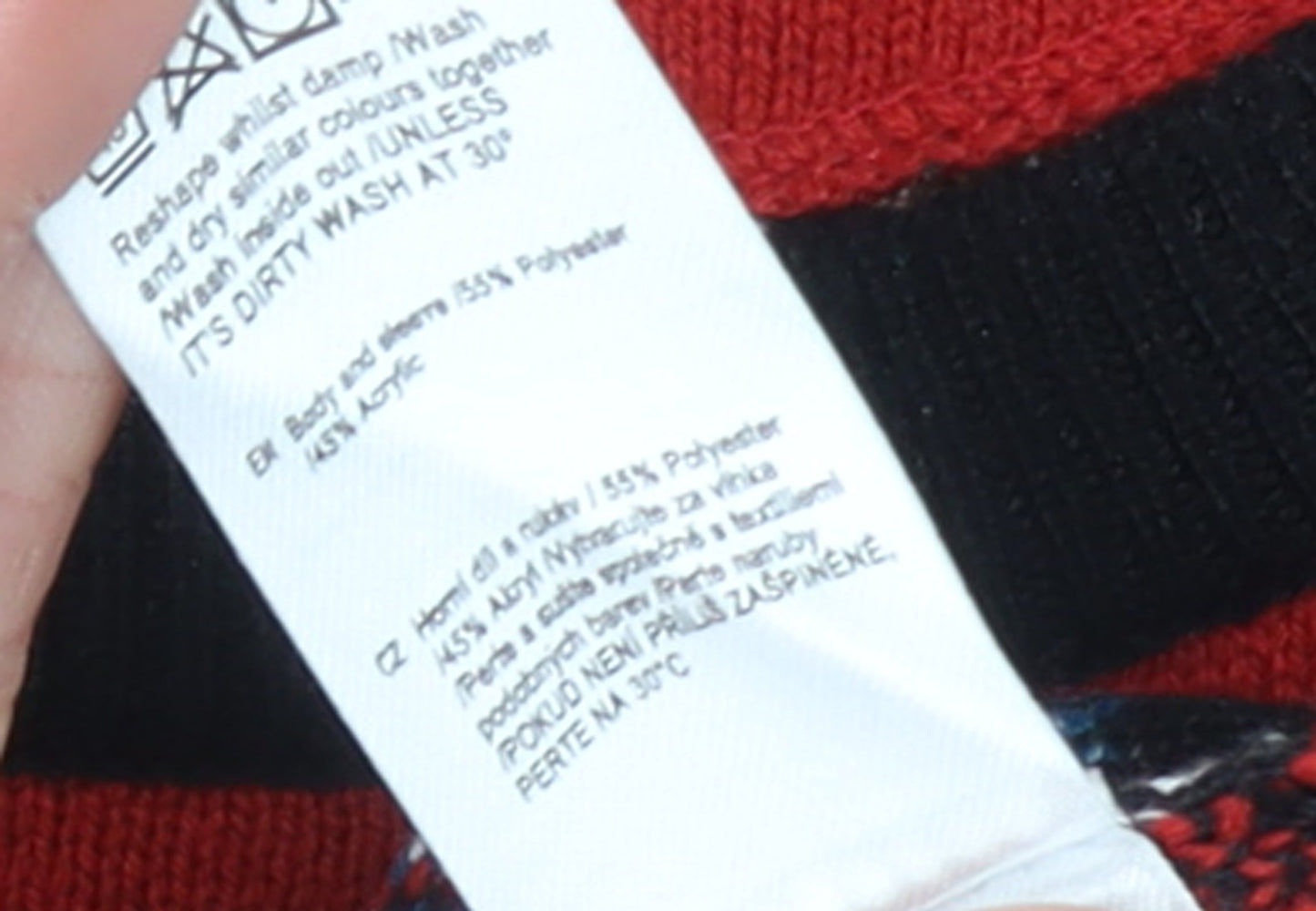 Mens UK Size M MONOPOLY Red Pullover Jumper