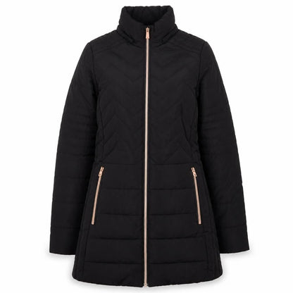 Womens UK Size 8 QED LDN Black Puffer Jacket