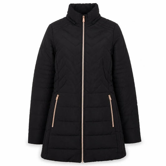 Womens UK Size 8 QED LDN Black Puffer Jacket