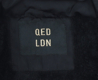 Womens UK Size 8 QED LDN Black Puffer Jacket