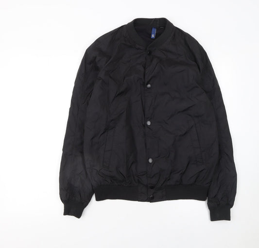Mens UK Size S H&M Black Bomber Jacket
